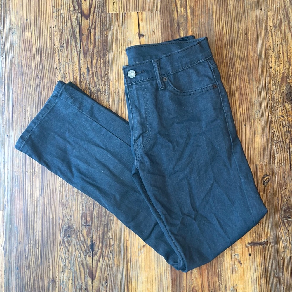 Gray Levi Strauss 513 Slim Straight Jeans